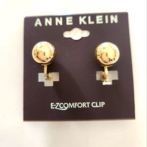 Anne Klein Gold Tone Clip-On Earrings
